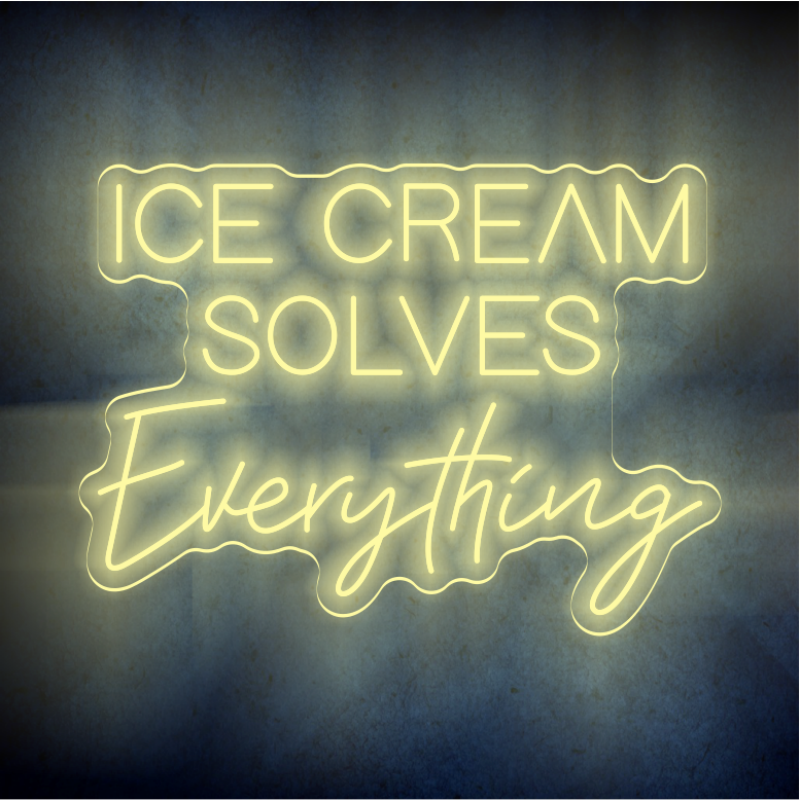 Custom ice-cream LED lighting flex neon sign ice-cream LED Sign