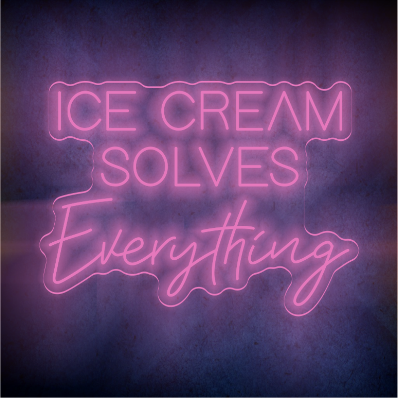 Custom ice-cream LED lighting flex neon sign ice-cream LED Sign