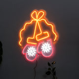 Decorative Gloves Snowflakes LED Neon Sign wall hanging party