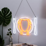 Chicken Fork Knife Restaurant Wall Décor Led Neon Sign Light