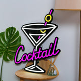 Glass of Cocktail Neon Logo LED Sign