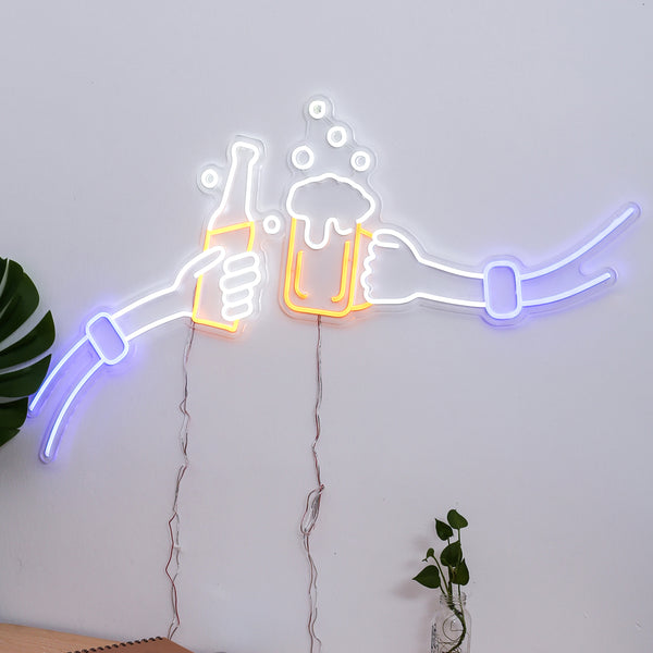 CHEERS beer bottle LED Neon Signs