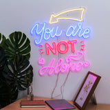 You Are Not Alone Wall LED Neon Sign café bar wall hanging