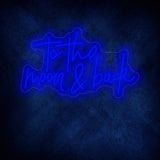 To the Moon and Back Neon Sign