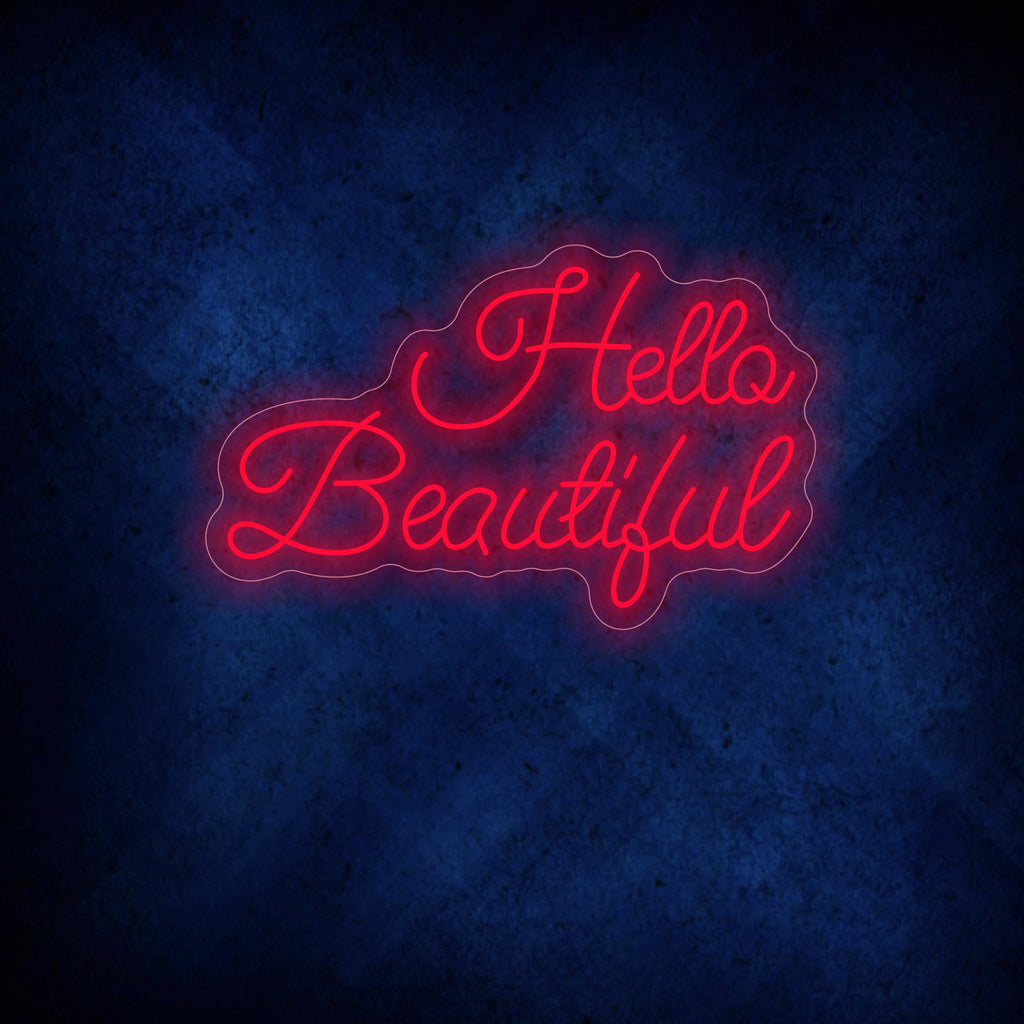 Hello Beautiful Neon Sign