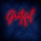 Grateful neon sign