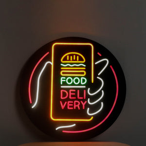 Food hamburger LED neon sign