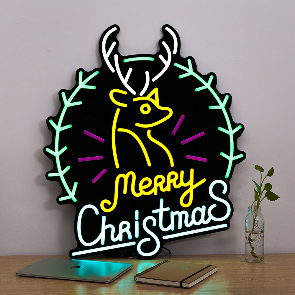 Merry Christmas colorful LED sign Light for Gift  wall hanging