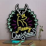 Merry Christmas colorful LED sign Light for Gift  wall hanging