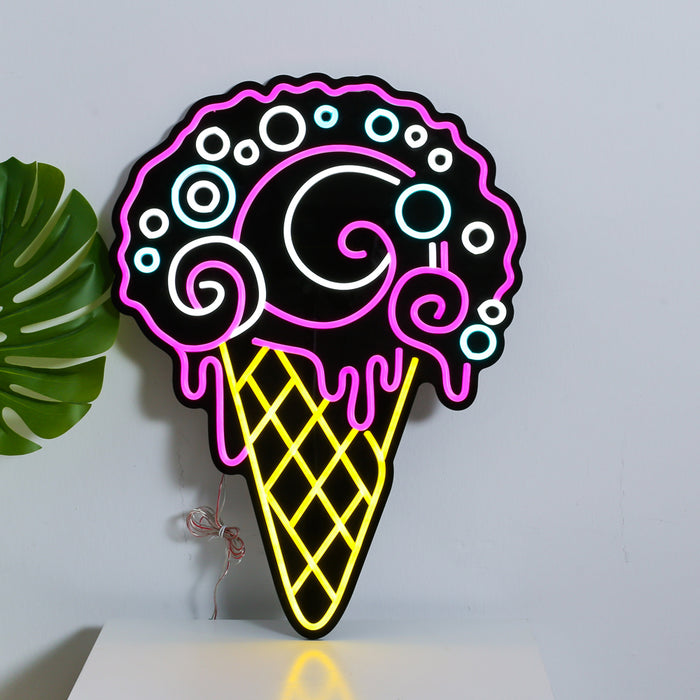 LED Neon sign Ice Cream Logo Light