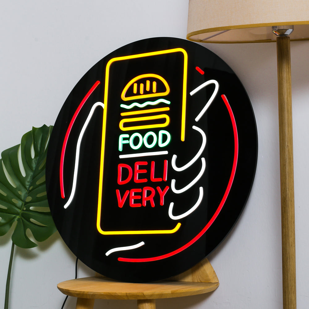 Food hamburger LED neon sign