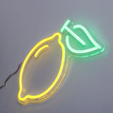 Yellow Lemon Cherry Fruit Wall Neon Sign for Gift