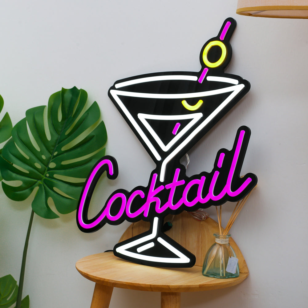 custom Cocktail Neon Logo LED Sign