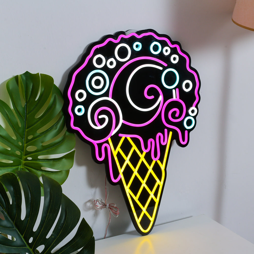 LED Neon sign Ice Cream Logo Light