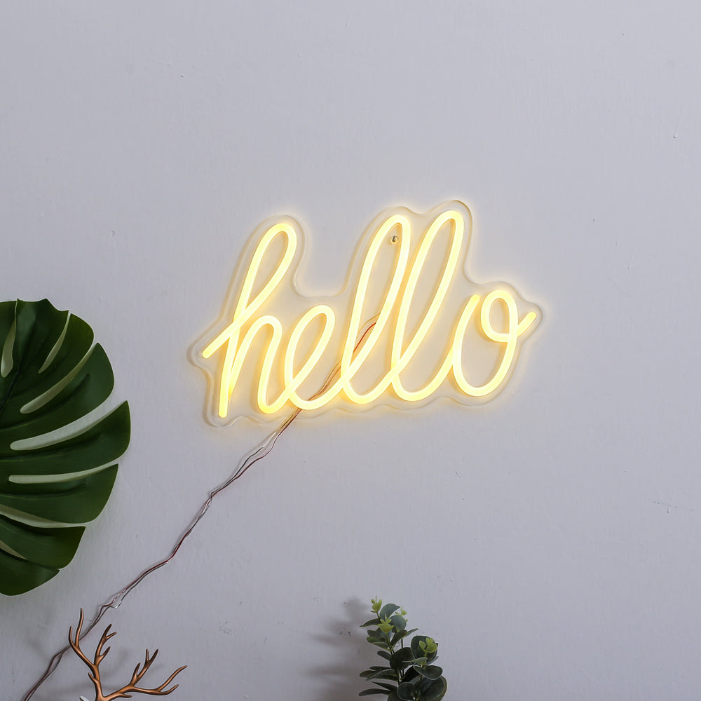 HELLO LED Neon Sign light