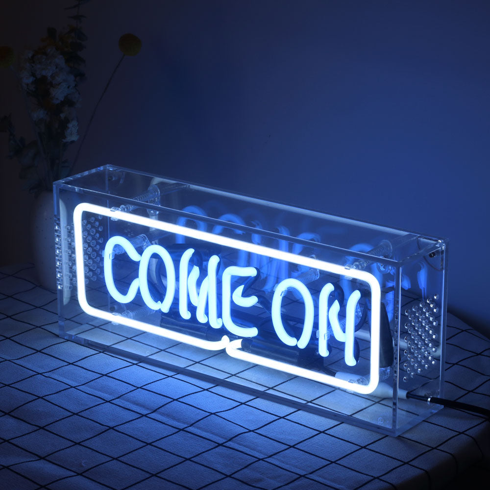 Clear Acrylic box Neon Letters sign