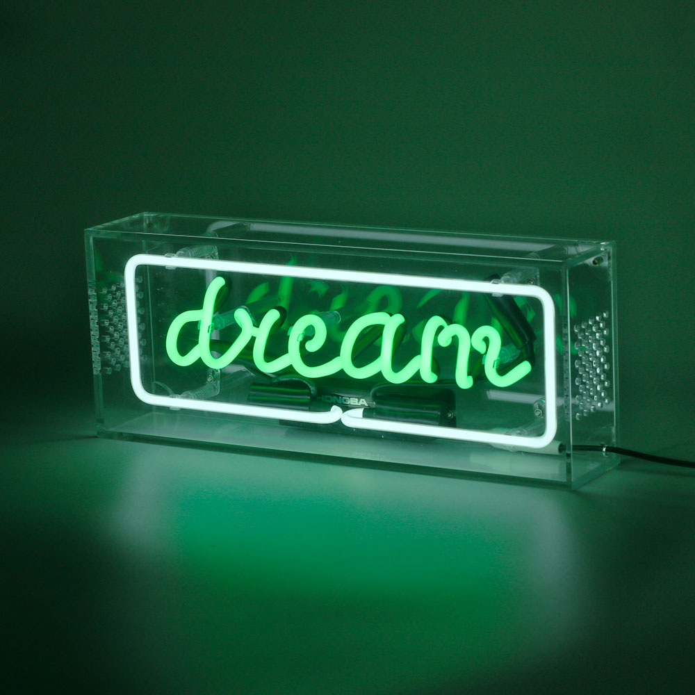 Clear Acrylic box Neon Letters sign