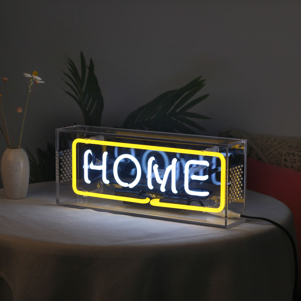 Clear Acrylic box Neon Letters sign