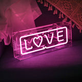 Clear Acrylic box Neon Letters sign