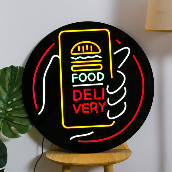 Food hamburger LED neon sign