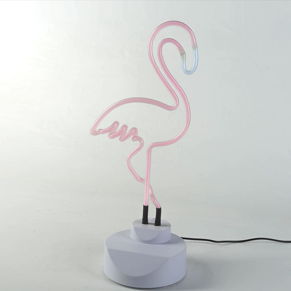 Pink Flamingo Table LED Neon Sign 