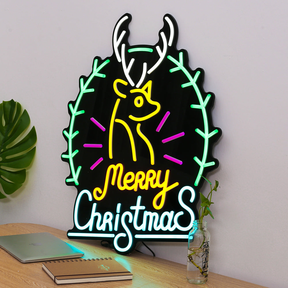 Merry Christmas colorful LED sign Light for Gift  wall hanging