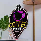 Coffee Point Logo Sign LED neon Light for Wall Hanging