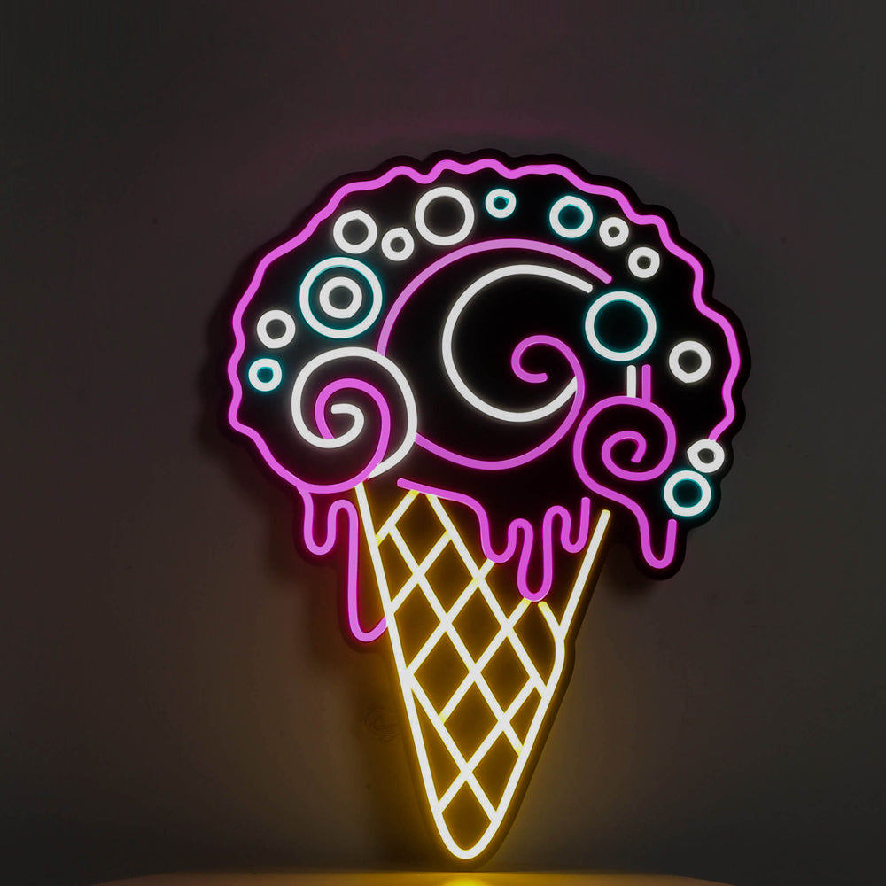 LED Neon sign Ice Cream Logo Light wall hanging