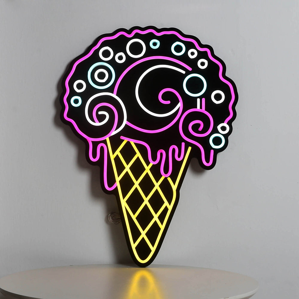 LED Neon sign Ice Cream Logo Light wall hanging