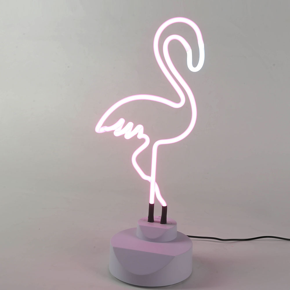 Pink Flamingo Table LED Neon Sign 