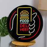 Food hamburger LED neon sign