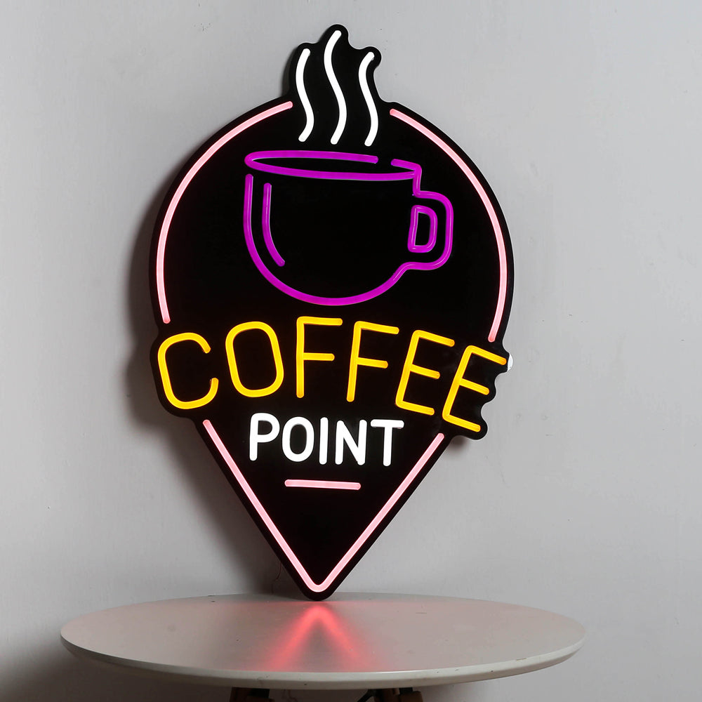 Coffee Point Logo Sign LED neon Light for Wall Hanging