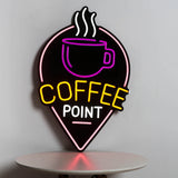 Coffee Point Logo Sign LED neon Light for Wall Hanging