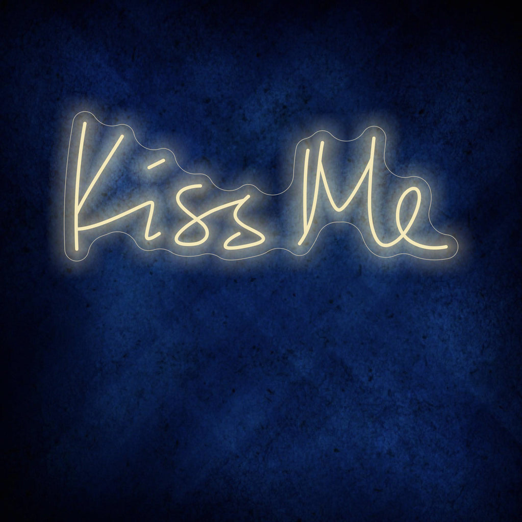 Kiss Me Love Valentine Romantic Neon Sign