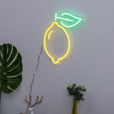 Yellow Lemon Cherry Fruit Wall Neon Sign for Gift