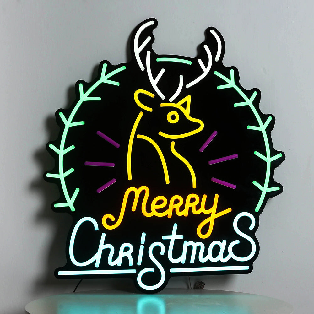 Merry Christmas colorful LED sign Light for Gift  wall hanging