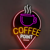 Coffee Point Logo Sign LED neon Light for Wall Hanging