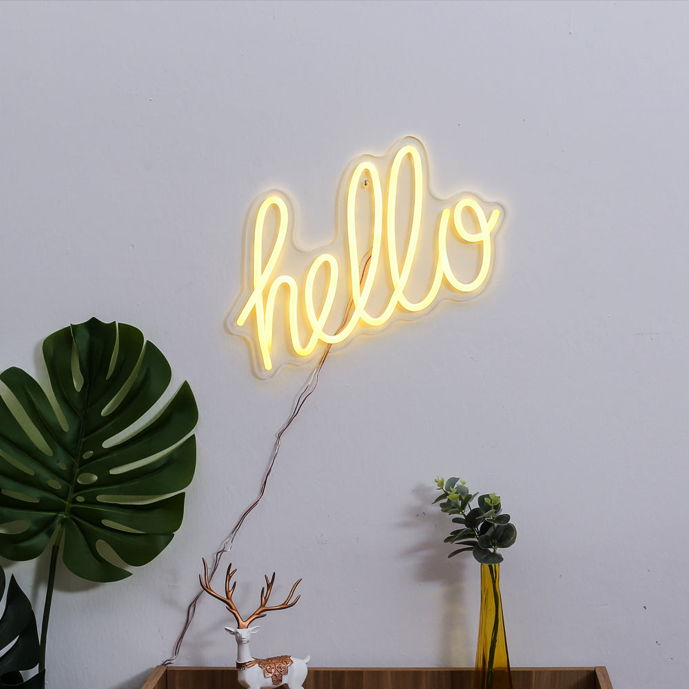 HELLO LED Neon Sign light