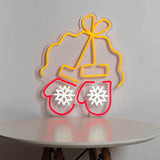 Decorative Gloves Snowflakes LED Neon Sign table