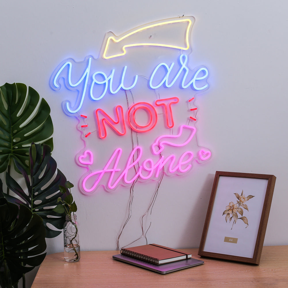 You Are Not Alone Wall LED Neon Sign café bar