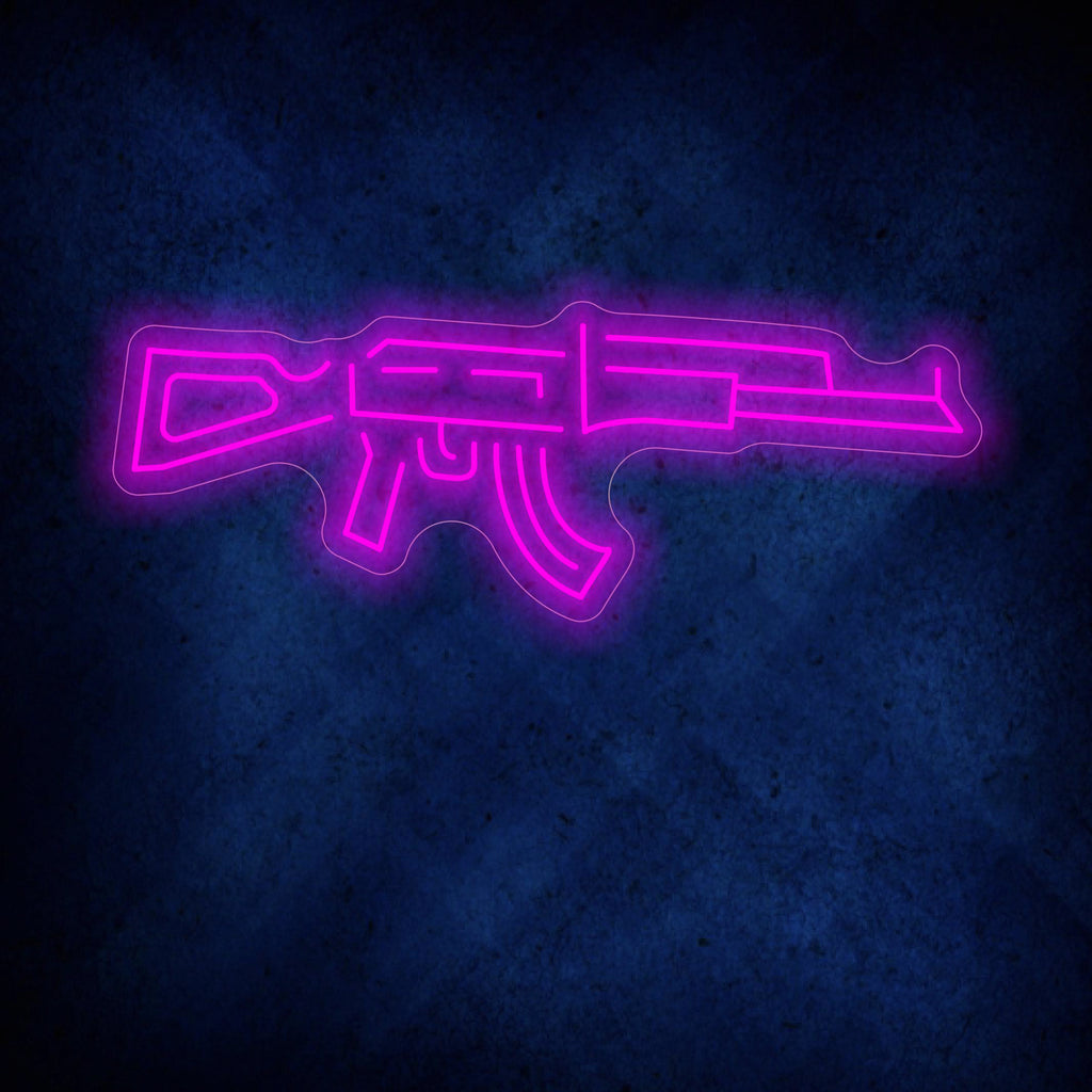 AK-47 Gun Neon Signs