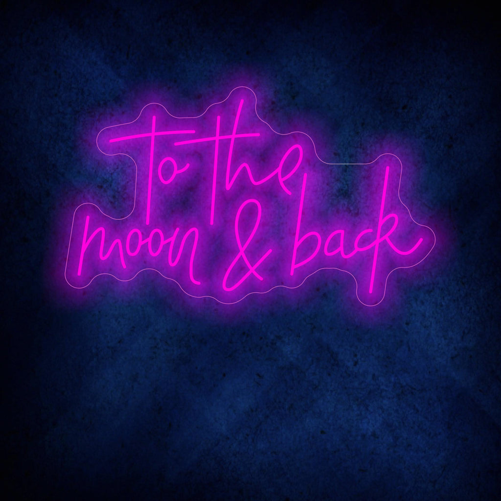 To the Moon and Back Neon Sign