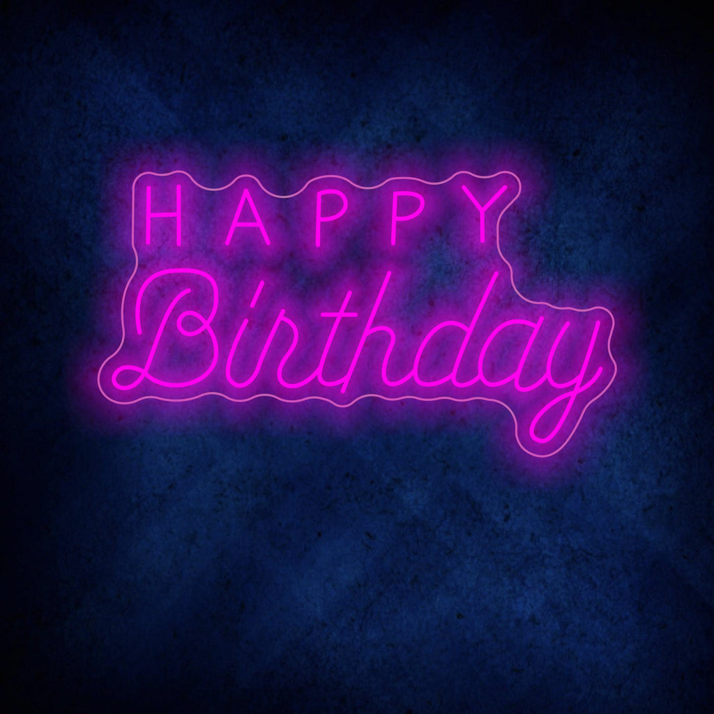 Happy Birthday Neon Sign