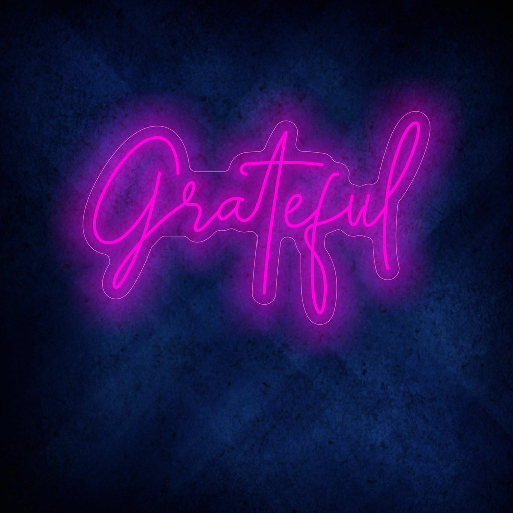 Grateful neon sign