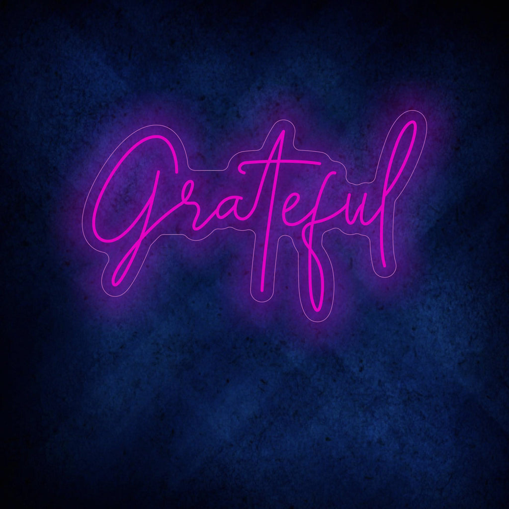 Grateful neon sign