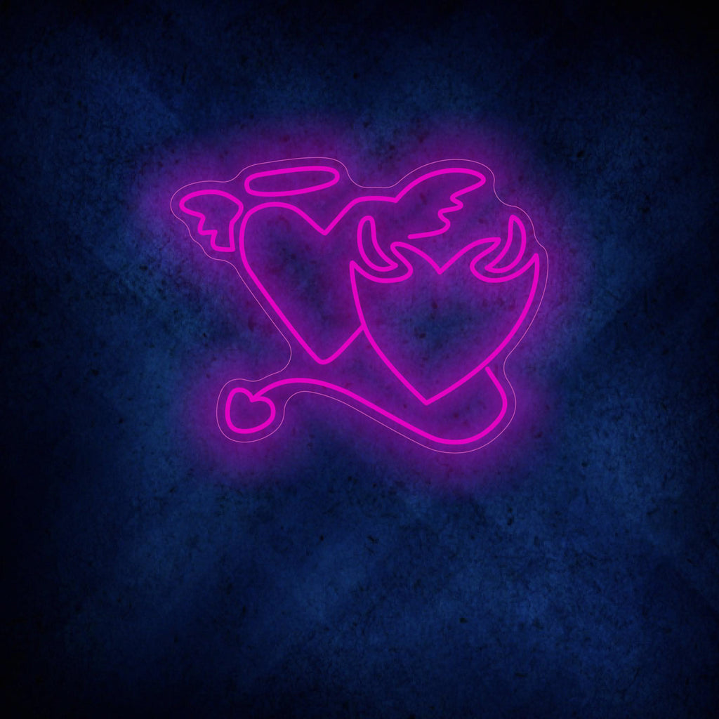 Angel and Devil Neon Sign