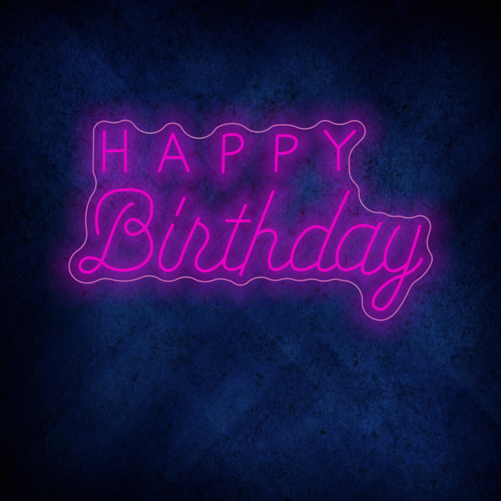 Happy Birthday Neon Sign