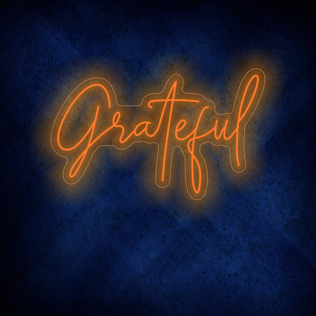 Grateful neon sign