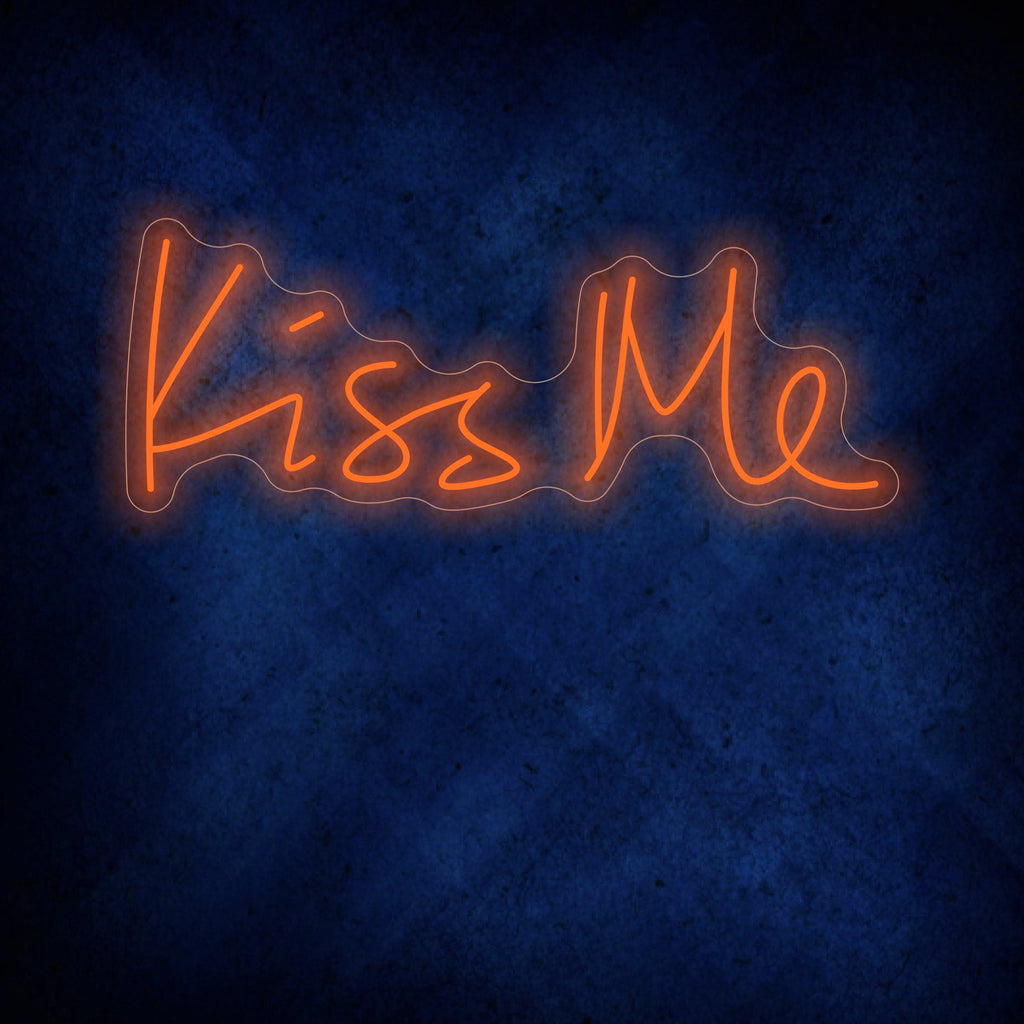 Kiss Me Love Valentine Romantic Neon Sign