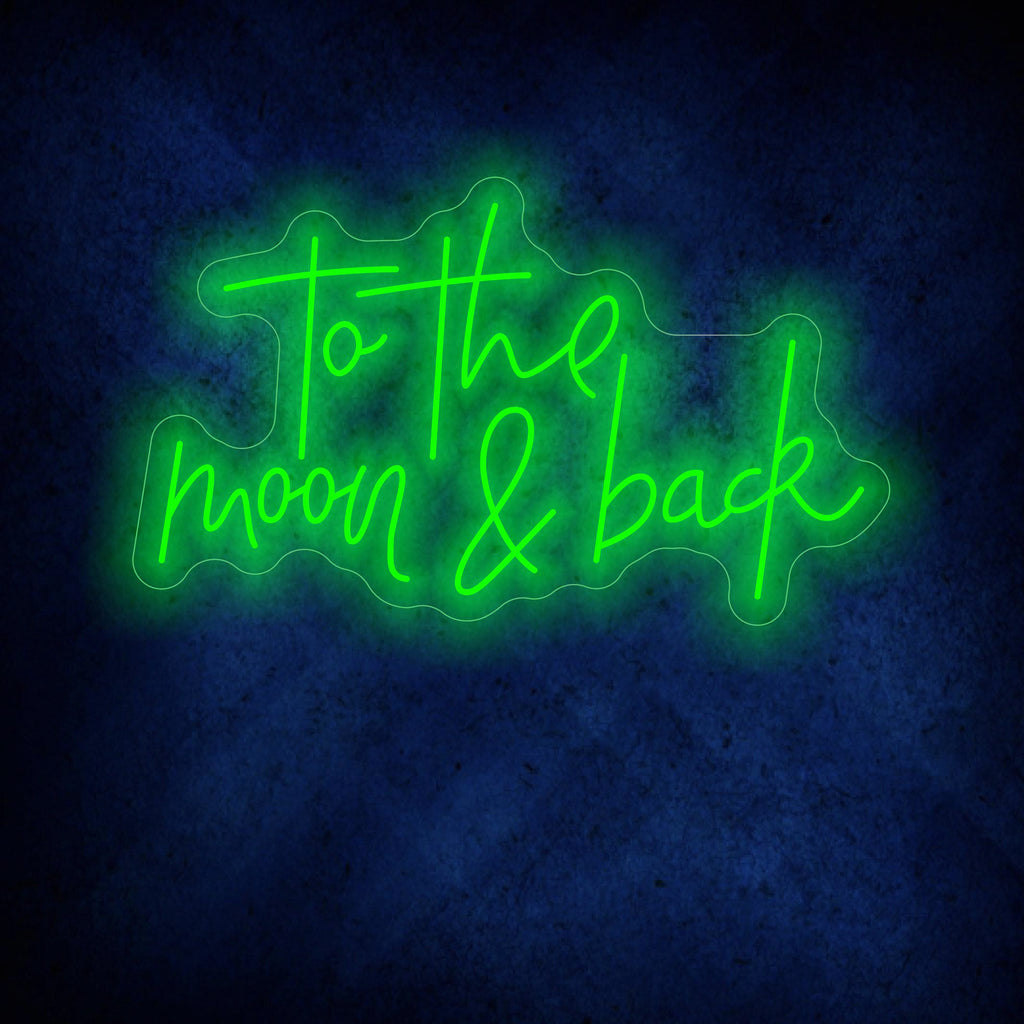 To the Moon and Back Neon Sign